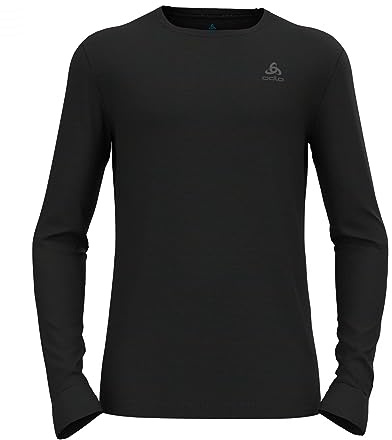 Odlo Thermounterwäsche Herren Merino 200 | Merino Unterwäsche | Langarm Thermoshirt Langarm Thermoshirt mit Rundhals | Herren