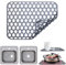 SopimusZ 1 tappetino per lavello in silicone, misura grande, 35 x 29 cm, con fori di scarico, tappetino per lavello e lavello, colore: grigio