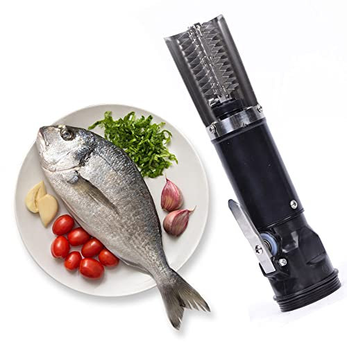 YUNRUX Elektrischer Fischschuppenentferner Wiederaufladbar Fischschupper Tragbarer Fisch Scaler mit Wasserdichter Schaber Fischschupper-Reiniger eingebauter leistungsstarker Motor