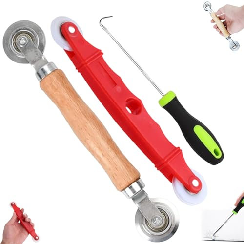 Kedereinzieher, 3 Stück Siebfenster Spline Roller, Nylon Rollwerkzeug, Werkzeug Gummistreifen Haken, Einzieher Einroller, Zum Installieren Von Türgittern Fenster