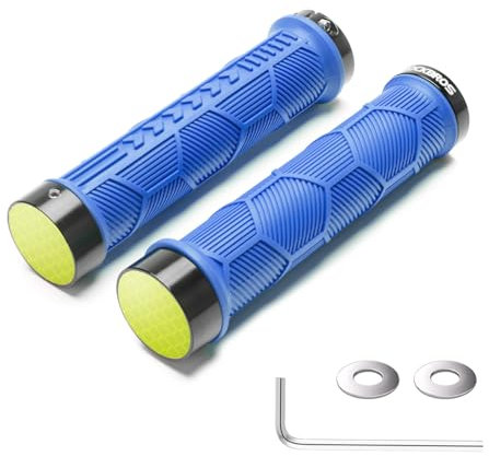 ROCKBROS Fahrrad Lenkergriffe Gummi Lenkergriffe Fahrrad rutschfeste Ergonomische Fahrrad Griffe Aluminium Lock-On Design mit Reflektierend für 22,2mm Lenke