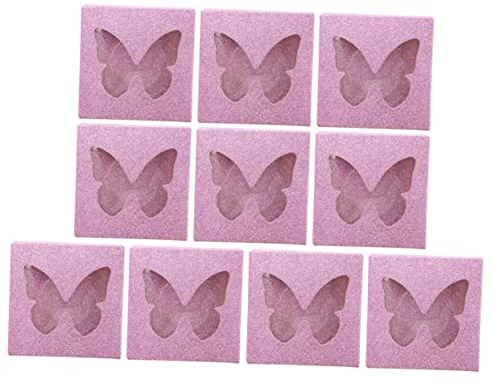 DOITOOL 10juegos Cajas para Pestañas Postizas con Diseño De Mariposas Bandeja Incluida Estuche Vacío con Soporte