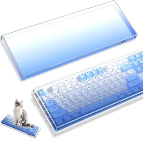 MAMBASNAKE Cubierta de acrílico de para Teclado de 87 Teclas, Cubierta Antipolvo Impermeable, antigolpes, Transparente, para Teclado mecánico TKL PC, 12.9 x 5 x 0.9 Pulgadas, Compatible…