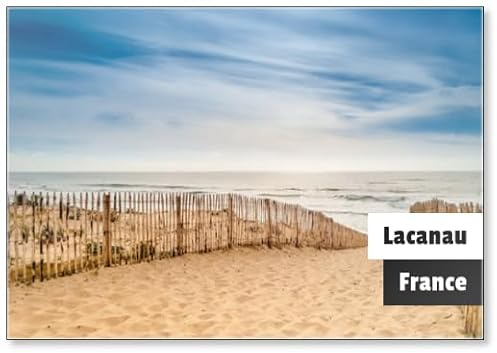 Path to Beautiful Beach, Lacanau, Frankreich, Kühlschrankmagnet