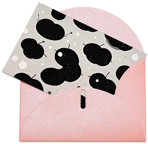 NWGHM Grußkarten mit Umschlägen, schwarz und weiß, gepunktet, Blanko-Karten für alle Anlässe, Jubiläumskarten, BFF-Karten, Dankeskarten, Hochzeitskarten, 9,9 x 15,9 cm