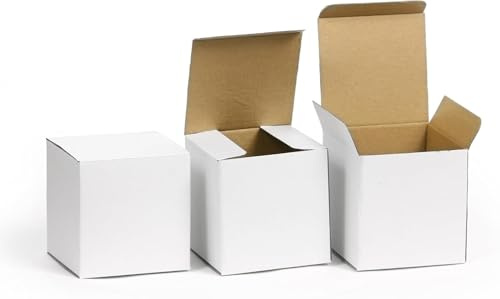 WePack 25 Stück Maxibriefkarton 150x150x150 mm Innenmaß Versandkarton Geschenkbox 1-Wellig Weiss NEU