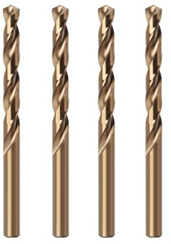 Misuyue M42 Cobalt Bohrer 5.2mm, HSS Metallbohrer Set, 4pcs Stahlbohrer | Professional Spiralbohrer, Eisenbohrer für Metall, Gusseisen, Edelstahl, Aluminium, Holzbohrer