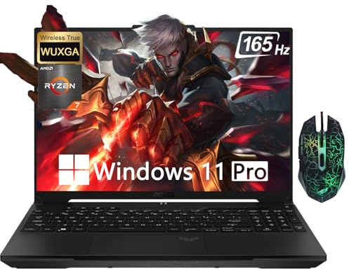 ASUS TUF A16 Gaming Laptop, 16 165Hz WUXGA Display, AMD Ryzen 7 7735HS(8-core), ‎64GB DDR5 RAM, 2TB SSD, Radeon RX 7700S, 100% sRGB, Backlit Keyboard, WiFi 6, Windows 11 Pro & Designed Mouse
