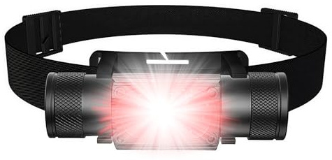 PORFOYO Stirnlampe Led Wiederaufladbar, Led Stirnlampe, Kopflampe Mit Rotlicht, Wiederaufladbare Kopflampe, Adventure Headlights, 10 Modi Usb Wiederaufladbar Für Laufen, Camping, Wandern, Jage