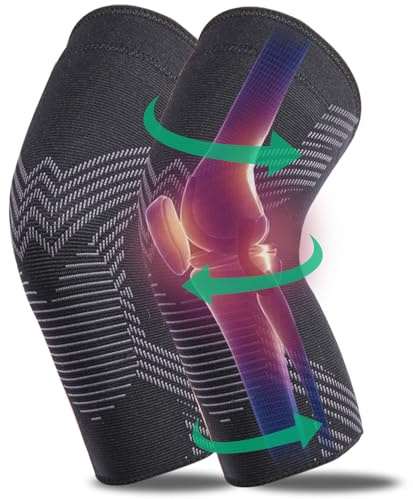 FOGOIN Genouillère Sport Maintien Compression V2, pour Arthrose Genou et Douleurs Articulaires, Soutien Ligamentaire - Hommes/Femmes