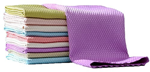 LRFNKCT microfiber cleaning cloth, Cleaning Cloth Microfiber Fish Scale Cleaning Cloth, Super Absorbent, No Lint, for Cleaning Glass, Kitchen Office(5pcs,30x40cm)