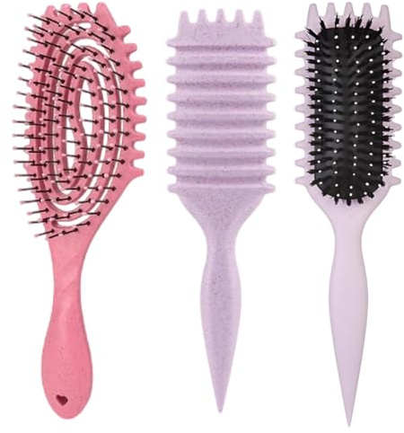Lockenbürste, 2 Stück Curl Brush Set, Bürste Für Locken Und Lockenkamm, Ideal Für Lockiges Haar, Lockenbürste Für Naturlocken Und Curly Hair Brush