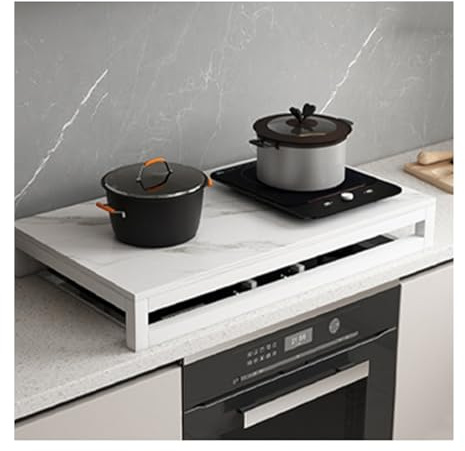 QSTGX Couvercle De CuisinièRe Couvercle pour plaque de cuisson électrique en ardoise Plan de travail de cuisine Résistant aux températures élevées Facile à nettoyer(F,50x80x8.6 CM)
