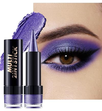 Violet Foncé Fard a Paupiere Stick Paillette, Métallique Ombre a Paupiere