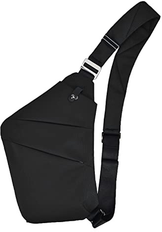 XSY Bröstväska axelremsväskor herr axelväskor dam slingväska män för resor utomhussporter cykling Shoulder Chest Bag Svart
