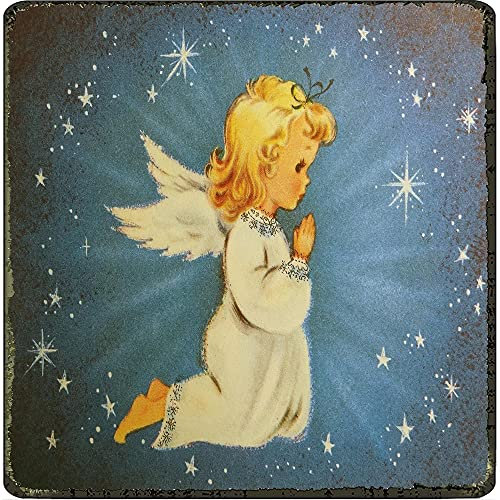 Weihnachtsdekoration, Weihnachtsengel, Metall-Blechschild, Sterndekoration, Vintage-Stil, Wandkunst, rustikal, Shabby Chic, Bauernhaus, Heimdekoration, Weihnachtsdekoration für Schlafzimmer, Büro,