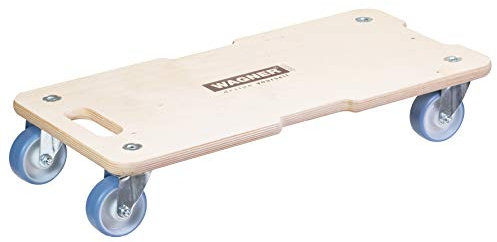 WAGNER Transporthilfe MM 1325 I 59 x 29 x 11 cm - Tragkraft 300 kg - ideal für Unhandliches, Geräte & Möbel I Tragegriff I Griffmulden I bestens beweglich I FSC®-Zertifiziert - 20132501