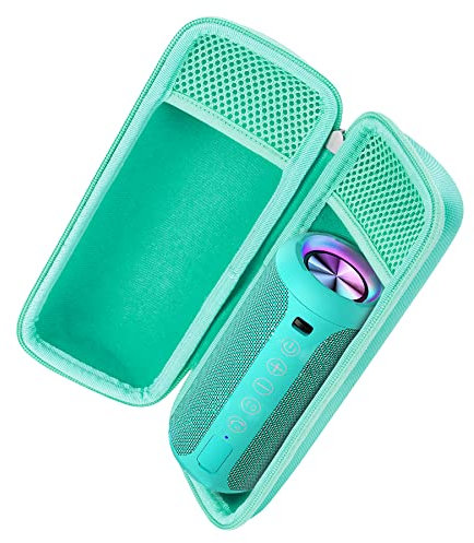 Khanka Funda rígida de viaje para altavoz Bluetooth portátil Ortizan, altavoz inalámbrico impermeable IPX7, solo funda (verde azulado)