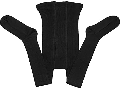 Weri Specials herrstrumpbyxor med gylf bomull ribba i flera fantastiska färger, Svart ribba, 50-52