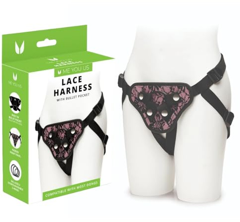 Me You Us Adjustable Strap-On Harness – Pink One Size Fits Most – Comfortable Secure Fit, Dildo Compatible, Unisex Design for Couples Roleplay & Pegging