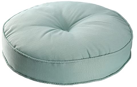homefab Bodenkissen für Zuhause & Outdoor - Sitzkissen Pouf für Boden und Garten, wetterfest, wasserfest, ca.10 cm hoch - rund, 60 cm Ø, Mint