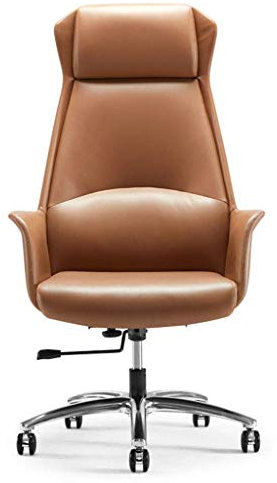 Chaise Executive-Bürostuhl – Schaukelstuhl aus Pu-Leder mit hoher Rückenlehne, Armlehne und Fußstütze aus Eisen – Liegender Computer-Schreibtischstuhl mit ergonomisch segmentierter Rückenlehne und