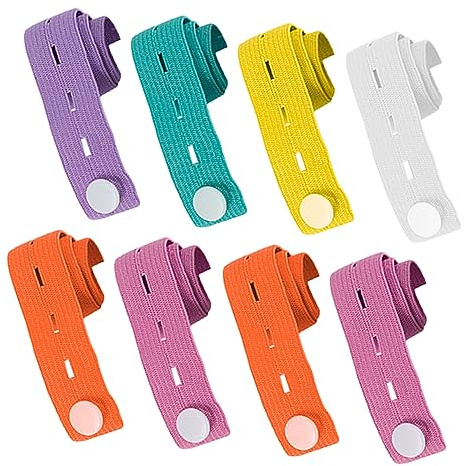 STOBAZA 8pcs Adjustable Clothing Roll-up Straps for Closet and Travel Elastic Folding Straps for Organizing Clothes Socks Pants and Curtains Tidy Storage Design