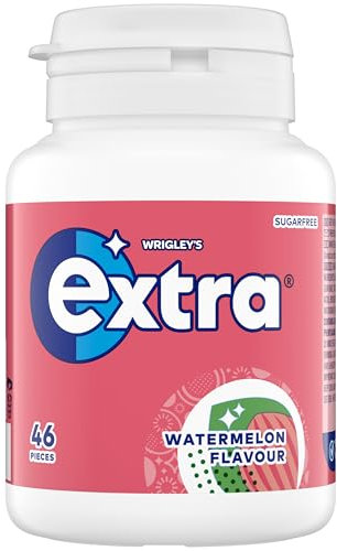 Extra Watermelon Flavour Sugarfree Chewing Gum Bottle, 46 Pieces