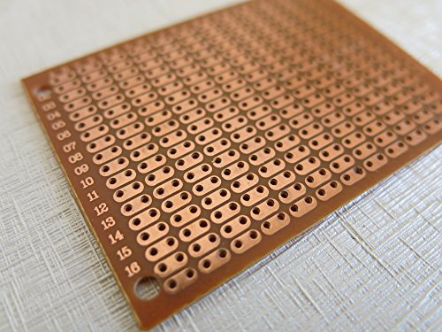 10stk 7X5cm 2er Joint hole Streifenraster Lochraster Punktraster Veroboard Stripboard Prototype Paper PCB Platine Leiterplatte Circuit Board Bakelite
