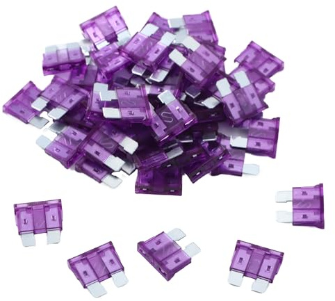 100 Pack Auto Fuses 3 AMP ATC/ATO Standard Regular Fuse Blade 3A Car Truck Boat Marine RV