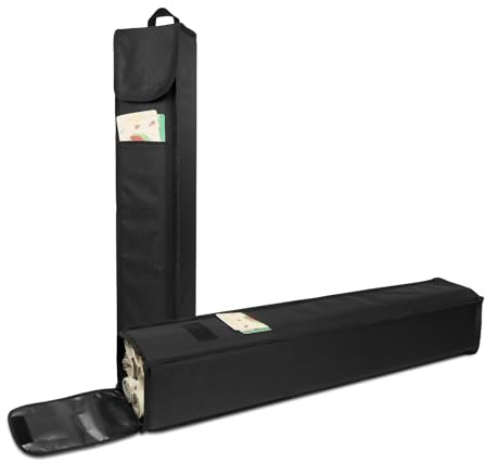 Dijia Geschenkpapier Aufbewahrung-2 Stück Geschenkpapier Organizer Haltbares 600D Oxford-Gewebe, für Kraftpapier Rolle Packpapierrolle Transparentpapier Rolle Bunt(78 * 13 * 13CM