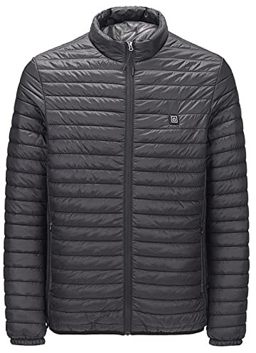 Beheizbare Weste Herren Warme Dicke, Unisex Heizweste Mode Bedruckte Universelle Winter Neun Zonen Elektro Thermoweste Beheizte Weste, Steppweste Leichte Aus Baumwolle Heated Vest USB Elektrische