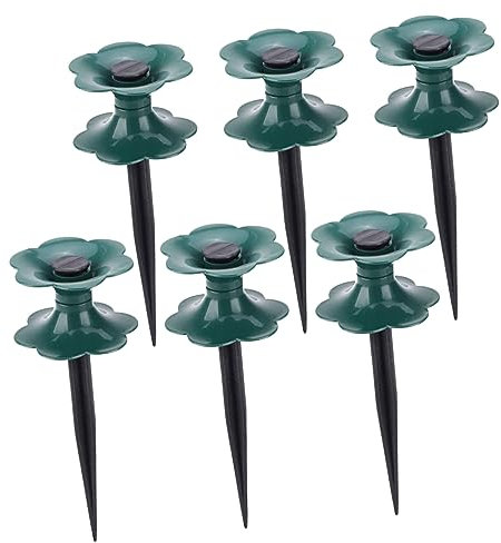 FONDOTIN 6piezas Rueda Manguera Jardín Estacas Guía Soporte Mangueras Púas Pp Durables