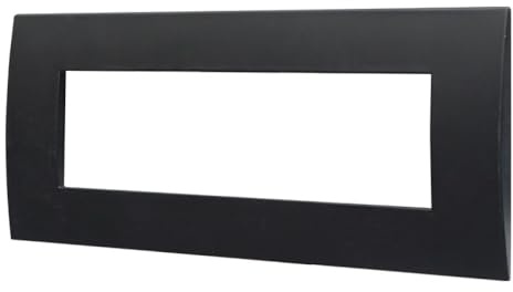 PLACCHE IN TECNOPOLIMERO, COMPATIBILE CON VIMAR ARKE', 7 MODULI/POSTI, COLORE NERO, RETTAGOLARI, SQUADRATE, ALTA QUALITA', DESIGN ELEGANTE E MODERNO, PER INTERRUTTORI/PRESE