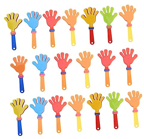 DINHEAROM Clapper in Plastica Rumoroso Per Feste 19 Cm 20 Pezzi, Accessori Per Party Bambini e Adulti, Strumenti Per Tifo e Giochi Di Gruppo Per Carnevali e Compleanni