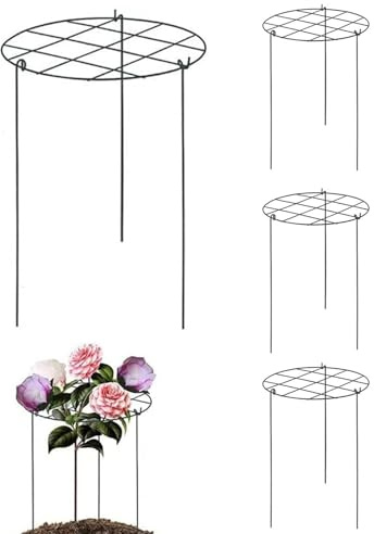 Jaulas y soportes de peonía, soporte de flores para jardinería, jaula resistente para plantas, hortensias, flores, fresas, monstera, tomate para jardín, invernadero, cama elevada, agricultura