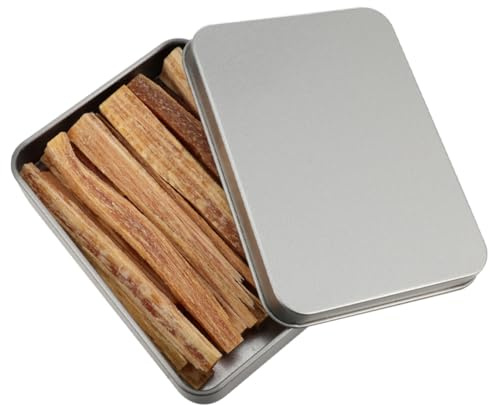 MOTHNUR Natural Wood Firelighters Kindling Sticks with Iron Box Lightweight Fire Starter for Outdoor Camping Bbq Fire Pits Wood Burners