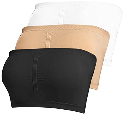 Uwdiohq Women Sprot 3 Strapless Removable Bra Size Stretchy Plus Padded Top Girls Tube Firm Support Surgery Red Sports Camisole Push Up Set Breathable Bras For Racerback Brown Bralette Pocket