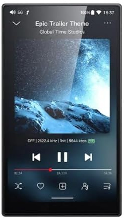 FiiO JM21 Digitaler Audio-Player mit 4 + 64 GB Speicher (Schwarz)