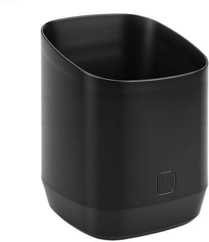 Syrisora Báscula Digital de Vaso Dosificador, Pantalla LED USB C Recargable a Prueba de Salpicaduras Negra, con Apagado Automático y Sensor de Presión, para Café Molido Polvos Sólidos