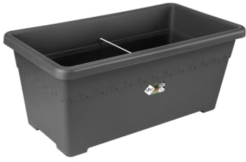 Elho Algarve Terrace Rollen 80 - Übertopf - Anthrazit - Draußen - L 40 x W 78.1 x H 33.1 cm