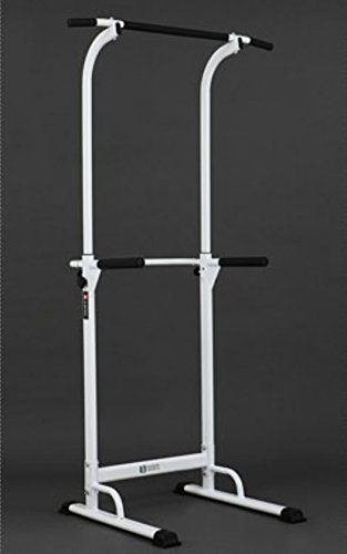 Pull up Fitness - Barra de tracción Metal Ajustable para musculación multifunción, Color Blanco/Negro, tamaño Talla única, 107 x 38 x 9centimeters
