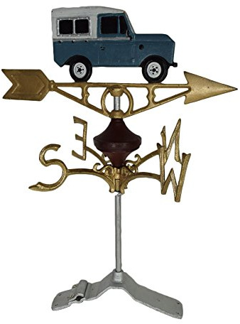 Landrover Defender Weather Vane Vain Ridge Mount Gold House Roof Cast Iron