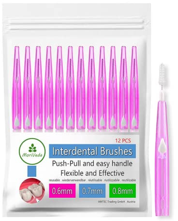 MoriVeda Interdentalbürsten 0,6mm 12 Stk. - Push-Pull Funktion