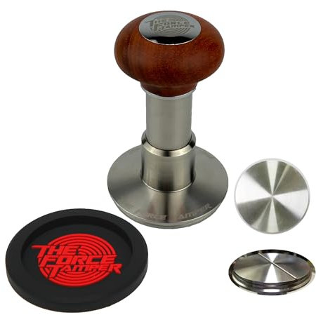 The Force Tamper-Automatic Impact Coffee Tamper Adjustable Const Pressure and Autoleveling Flat-Distribute Set (58.50mm, Jelly)