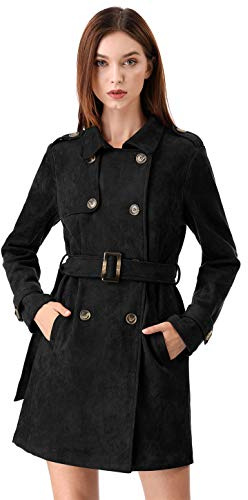 Allegra K Women's Suede Coat coat