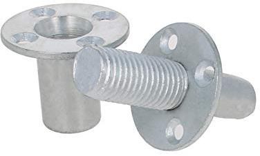 MroMax Sechskantmutter mit flachem Kopf M20 79 mm aus Kohlenstoffstahl mit runder Schraubbasis