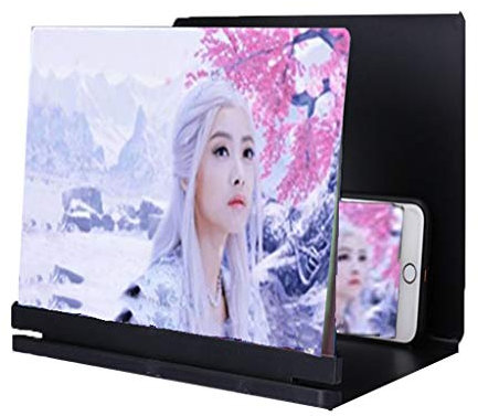 ARCH Handy Zubehör, Faltbare Telefon-Handy Bildschirmlupe,Bildschirm Vergrößerungsglas, Handy-Projektor for Filme Und Videos Ompatibel Mit Allen Smartphones (Color : Black, Size : 20inch)