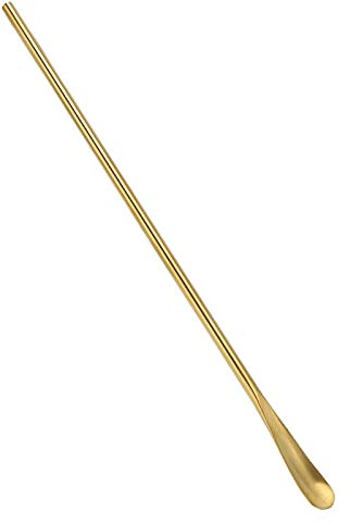 Rührlöffel, Edelstahl Barlöffel mit langem Griff Bar Dessert Kaffeelöffel Cocktail Rührlöffel für Office Home Restaurant(Gold)