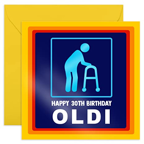 Central 23 - Lustige Geburtstagskarte zum 30. Geburtstag Happy 30th Birthday Oldi – Geschenk für ihn 30. Geburtstag – Geschenk für ihn 30. Geburtstag – Witze für die Frau
